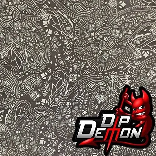 White Paisley Hydrographic Water Transfer Film Hydro Dipping Dip Demon