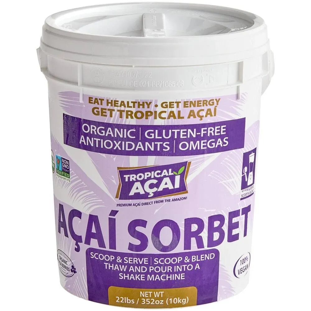 Tropical Acai Organic Acai Sorbet, 2.6 Gal