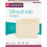 Smead File Folder, 1/3-Cut Tab, Letter Size, Manila, Assorted Positions, 100 Per Box (10330) (Pack of 2)