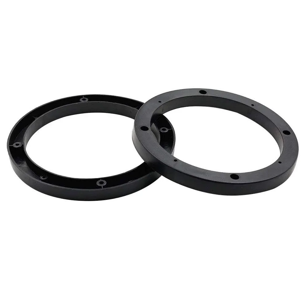 2Pcs Universal Black 6.5&#034; Round 15mm Depth Speaker Spacers for Auto Car