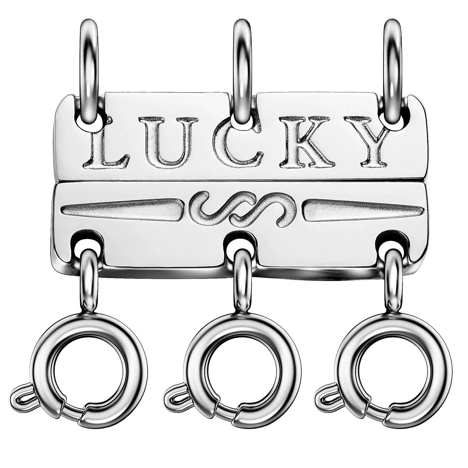 OHINGLT Lucky Necklace Layering Clasps Separator for Stackable Necklaces Chains ...