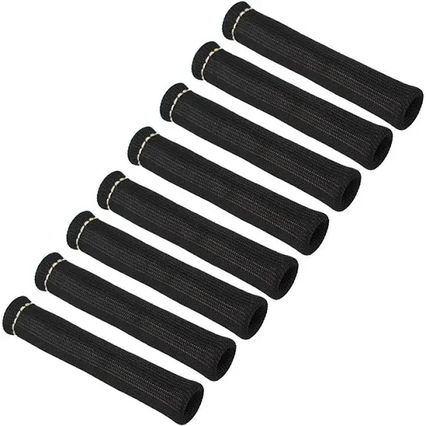 waltyotur Black 8pcs 1200°Spark Plug Wire Boots Heat Shield Protector Sleeve ...