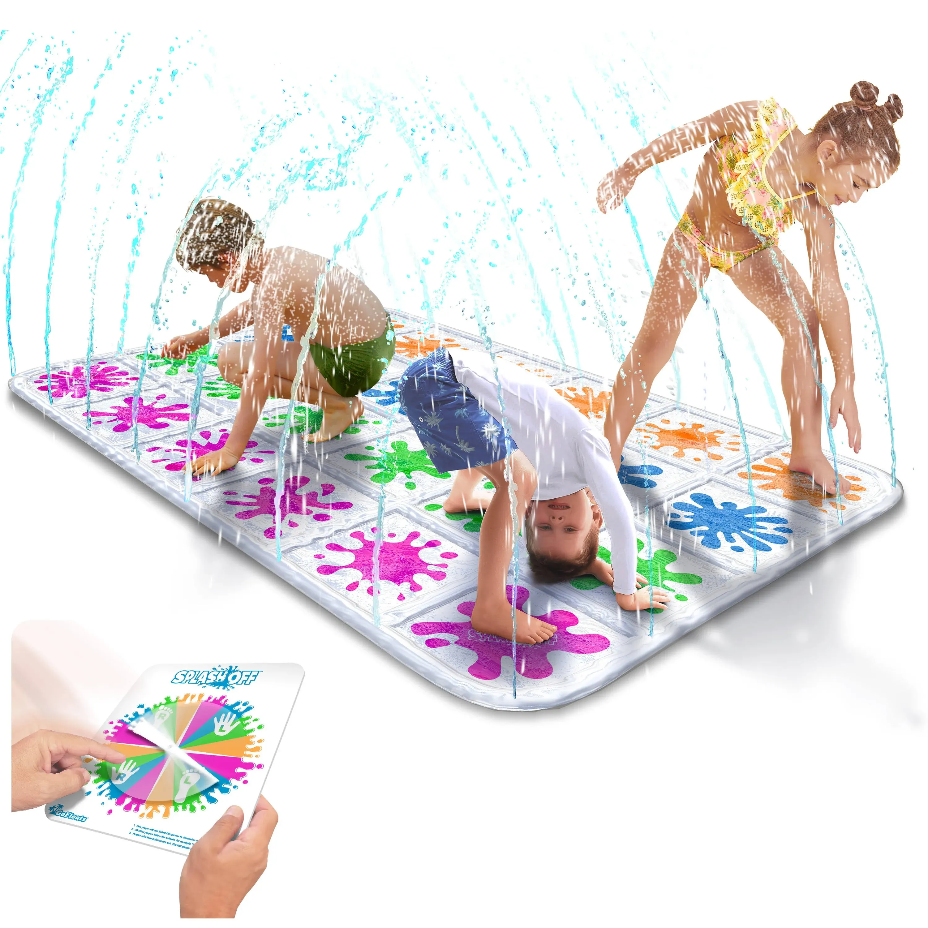 Gofloats Splash Off Game - Water Spray Splash Mat Game for Kids