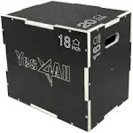 Yes4all 3 in 1 Non-Slip Wooden Plyo Box, Step Up Box for Workout, Plyometric Jump Box for Skipping, Jumping, Lunges, Squats, Dips