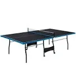 Black Blue Folding Rolling Tennis Table