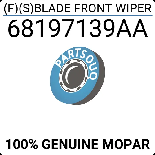 Mopar Genuine Front Wiper Blade Passenger 68197139AA