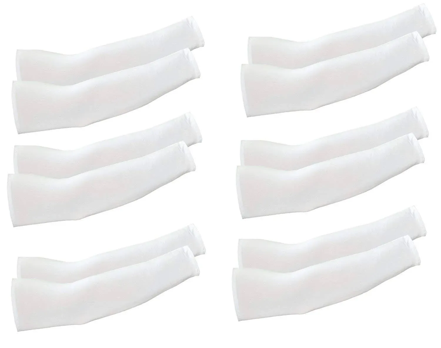 Keeble Outlets UV Arm Sleeves (6 Pairs) White - Universal Fit Sleeves to Protect ...