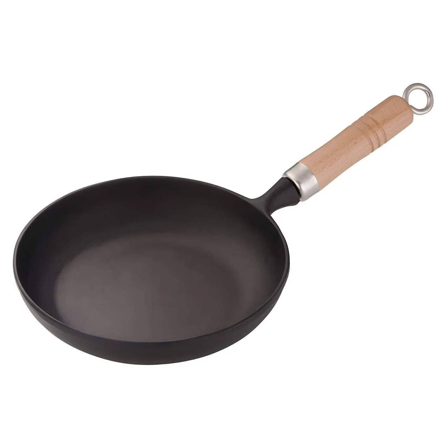 Iwachu 24004 Nambu Ironware Omelet Pan, 7.1 inches (18 cm) (with Wooden Handle), Black Baked, Induction Compatible, Iwachu