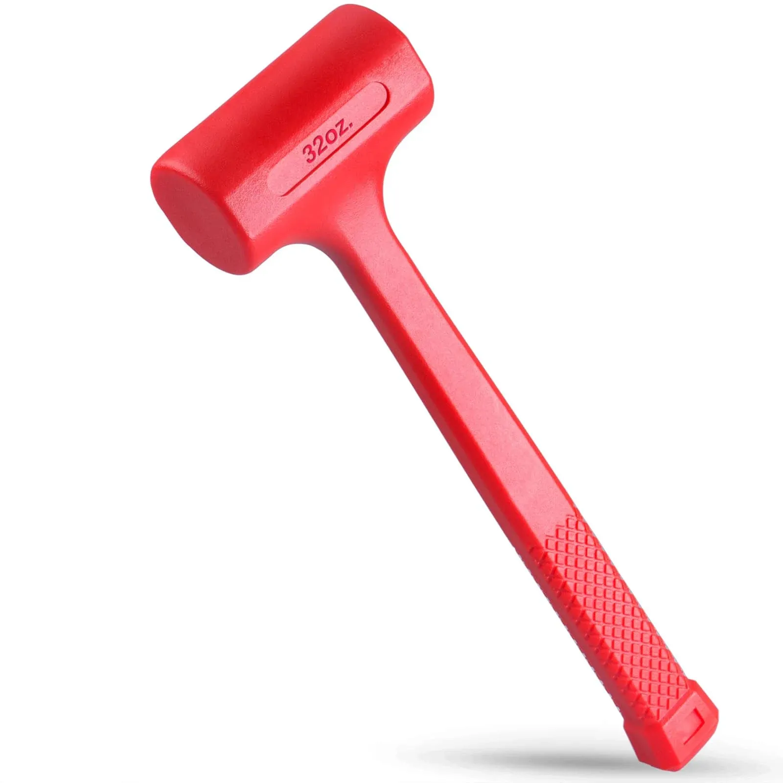 32 Oz Dead Blow Hammer Unicast Mallet Durable Rebound and Spark Resistant 2LB