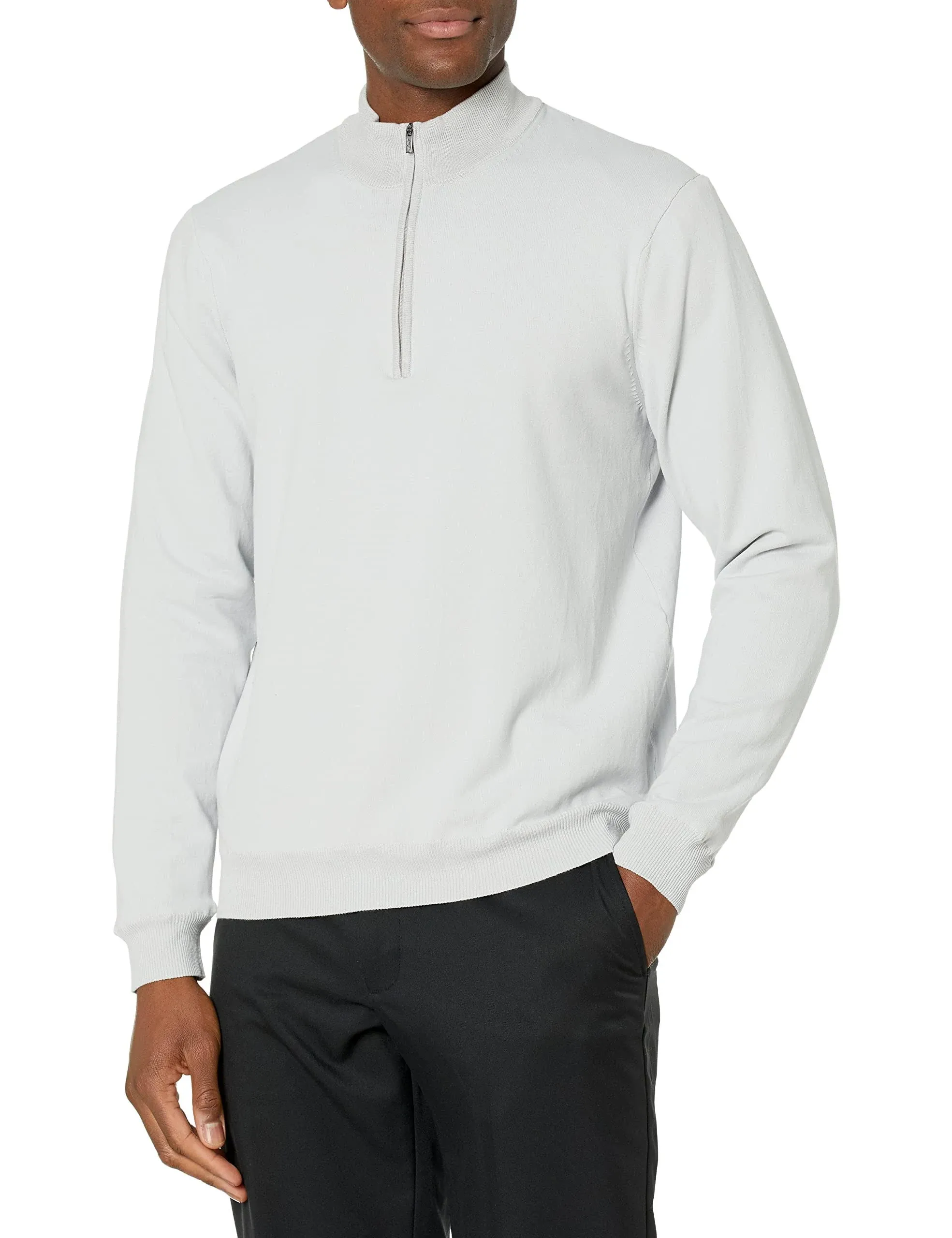 Greg Norman Men's Mock Neck, Lined for Wind Protection, Engineered to Trap Air for Additional Warmth