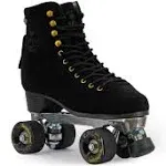 BTFL Pro Roller Skates Women, Kids & Men -Suede Boot- Indoor, Outside, Rink, & Rhythmic Roller Skating. Black, Blue, Gray, Green, Pink, White