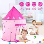 PigPigPen 3pc Kids Play Tent for Boys with Ball Pit, Crawl Tunnel, Princess... 