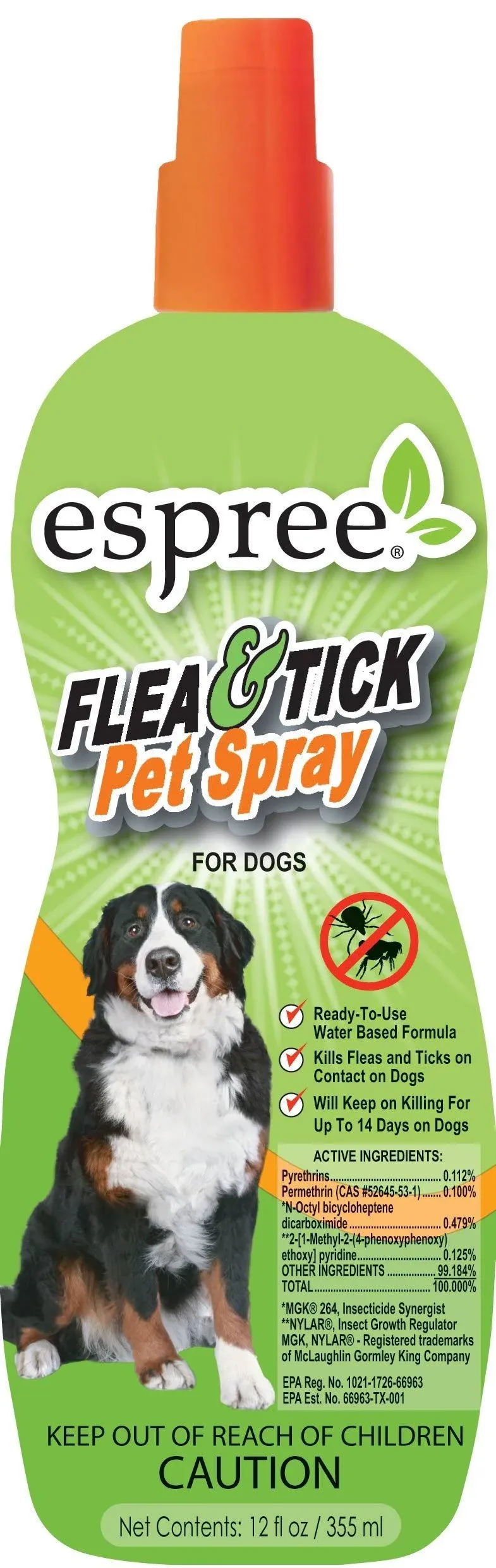 Espree Flea & Tick Pet Spray for Dogs 12-oz