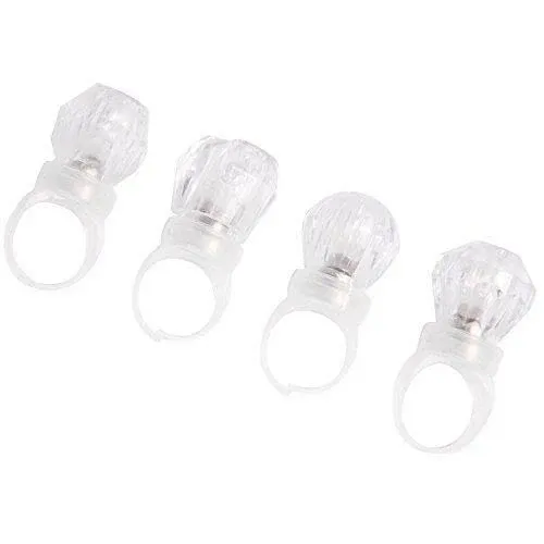 60 Pack led Glow Rings Light up led Rings Glow Flashing led Rings Diamond Light up Rings Glow in The Dark Rings Glow Rings Party Pack Birthday Party Favors Glow