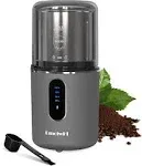 DmofwHi Cordless Coffee Grinder Electric USB Rechargeable Coffee Bean Grinder with 304 Stainless Steel Blade and Removable Bowl