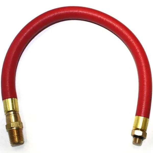 Interstate Pneumatics TW100 Rubber Hose Whip w/o Chuck 12 inch Long