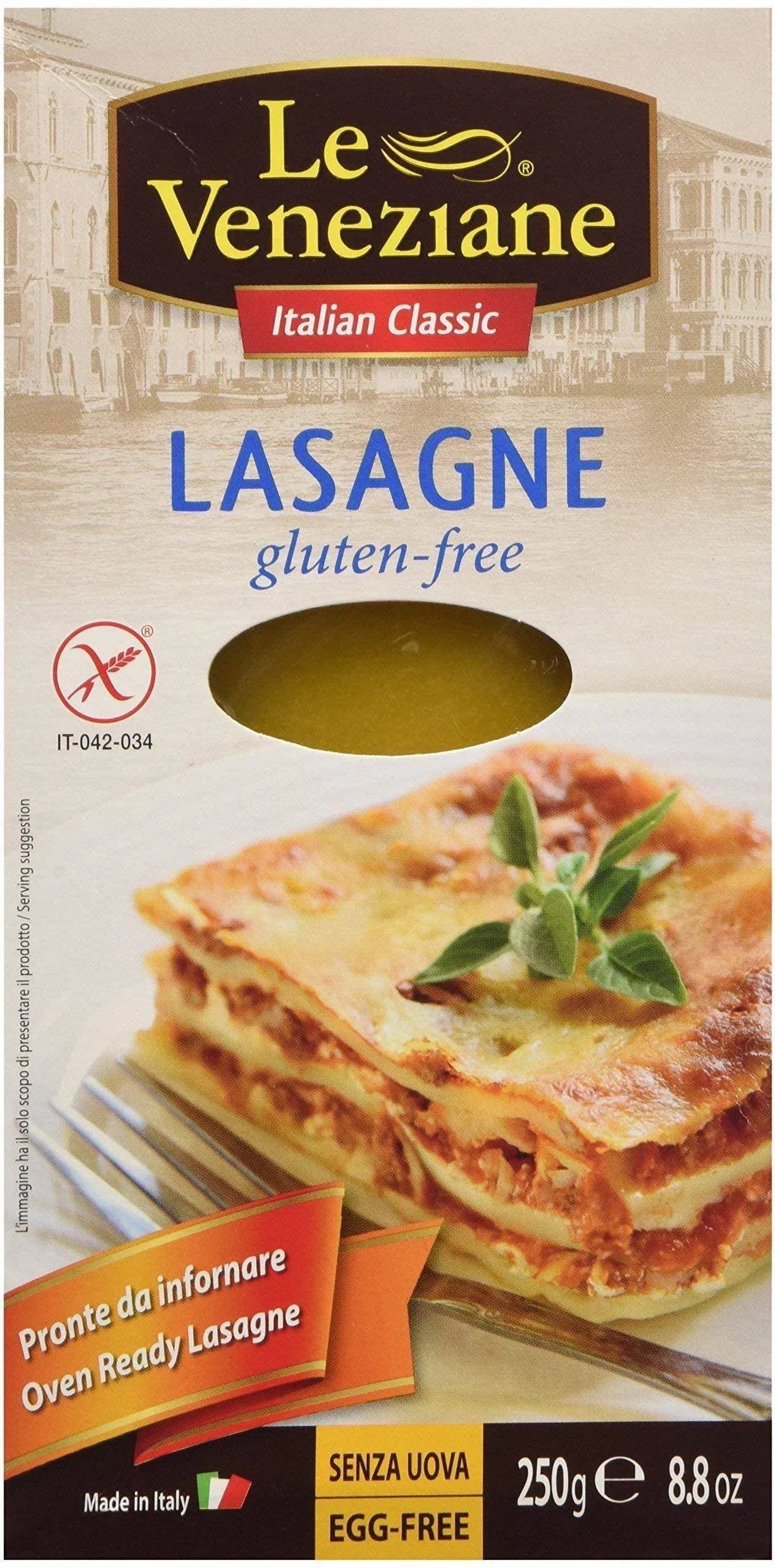 Le Veneziane Gluten Free Lasagne Sheets 250g - Pack of 4