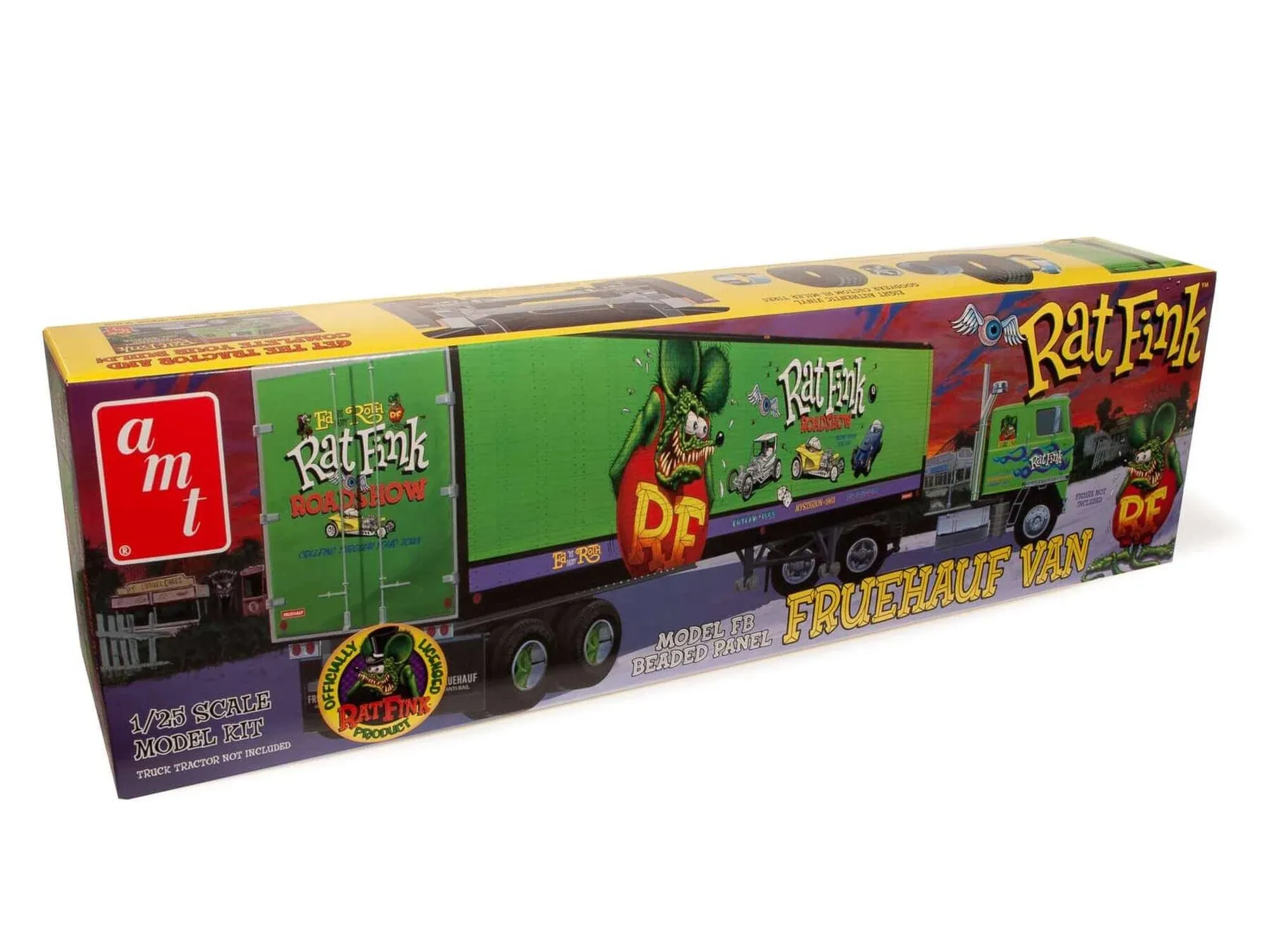 AMT 1/25 Rat Fink Fruehauf Beaded Van Trailer Hauler Model Kit