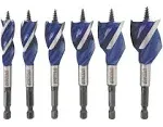 Drill Bit Set for Wood, 4-Inch, 6-Piece (1877239)