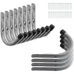 Garage Storage Hooks 4&#034; J Utility Hangers Heavy Duty  12 Pack Gray