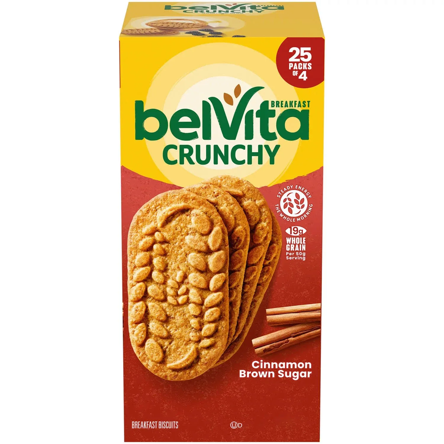 belVita Cinnamon Brown Sugar Breakfast Biscuits, 25 pk.