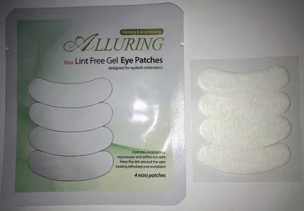 Alluring Mini Under Gel Eye Pads Lint Free for Eyelash Extensions (QTY:100 pairs (50 pouches))