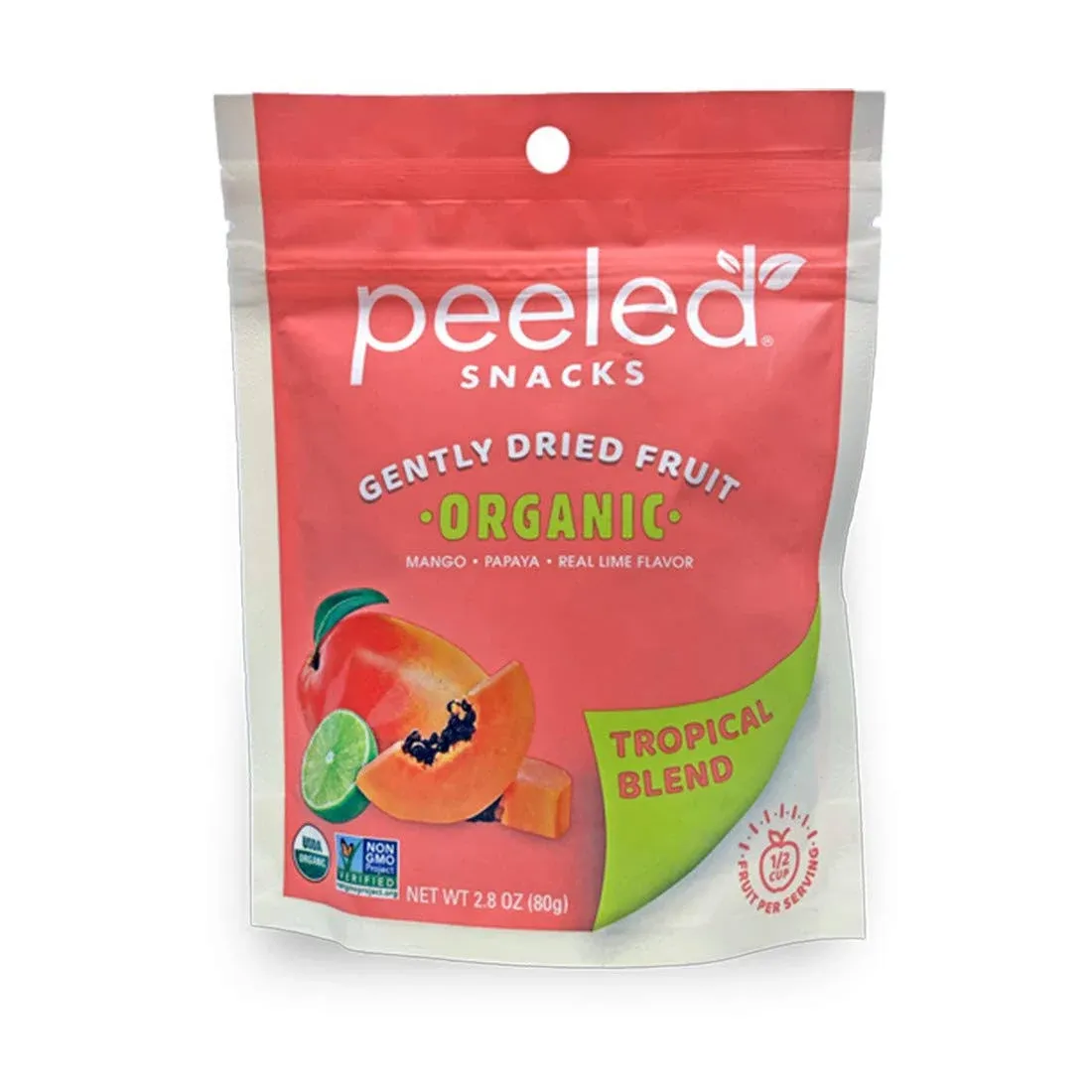 Peeled Snacks Dried Fruit, Organic, Tropical Blend - 2.8 oz