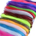 Jumping Fish Fly Tying Bucktail Jig Lure Making Materials Synthetic Fiber Large Hank Super Fly Tying Material 16 Color