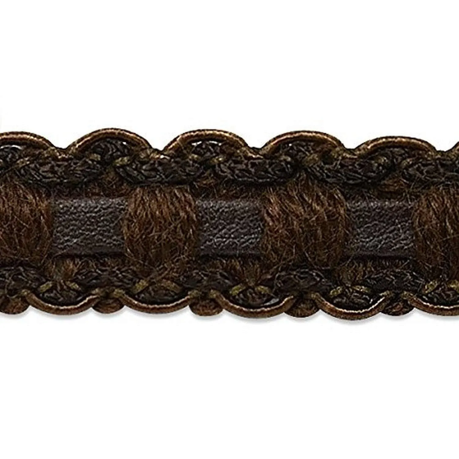  Faux Leather Braid Trims, 20 Yd, Chocolate