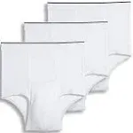 Jockey Men&#039;s Underwear Pouch Briefs 3 Pack White Size 2XL