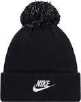 Nike Little Girls' Futura Lurex Pom Beanie, 4-6x, Black