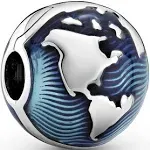 Pandora : Blue Globe Clip Charm