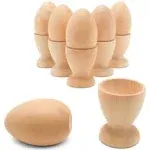 Wooden Egg Cup Holders with Wood Eggs, Spring &amp; Easter Décor Crafts |Woodpeckers