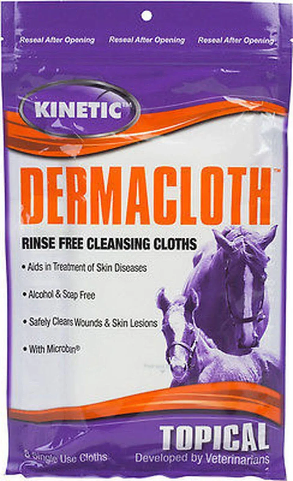 Kinetic Technologies Derma Cloth Rinse Free Cleaning Cloth for Wounds