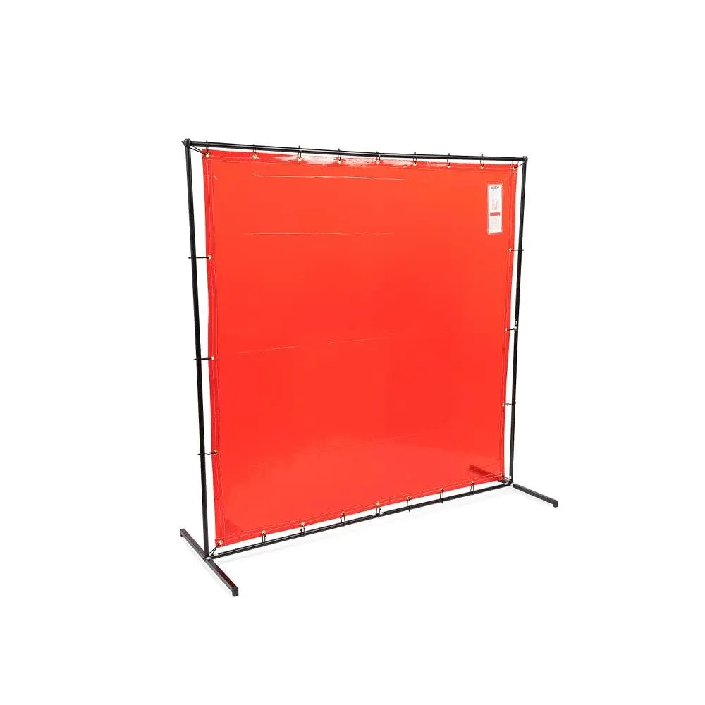 Jackson Safety Welding Screen and Frame Combo Kit -Includes Welding Curtain, Fame, Brackets, and Lacing Ties (Multiple Sizes and Colors), 6' x 8'