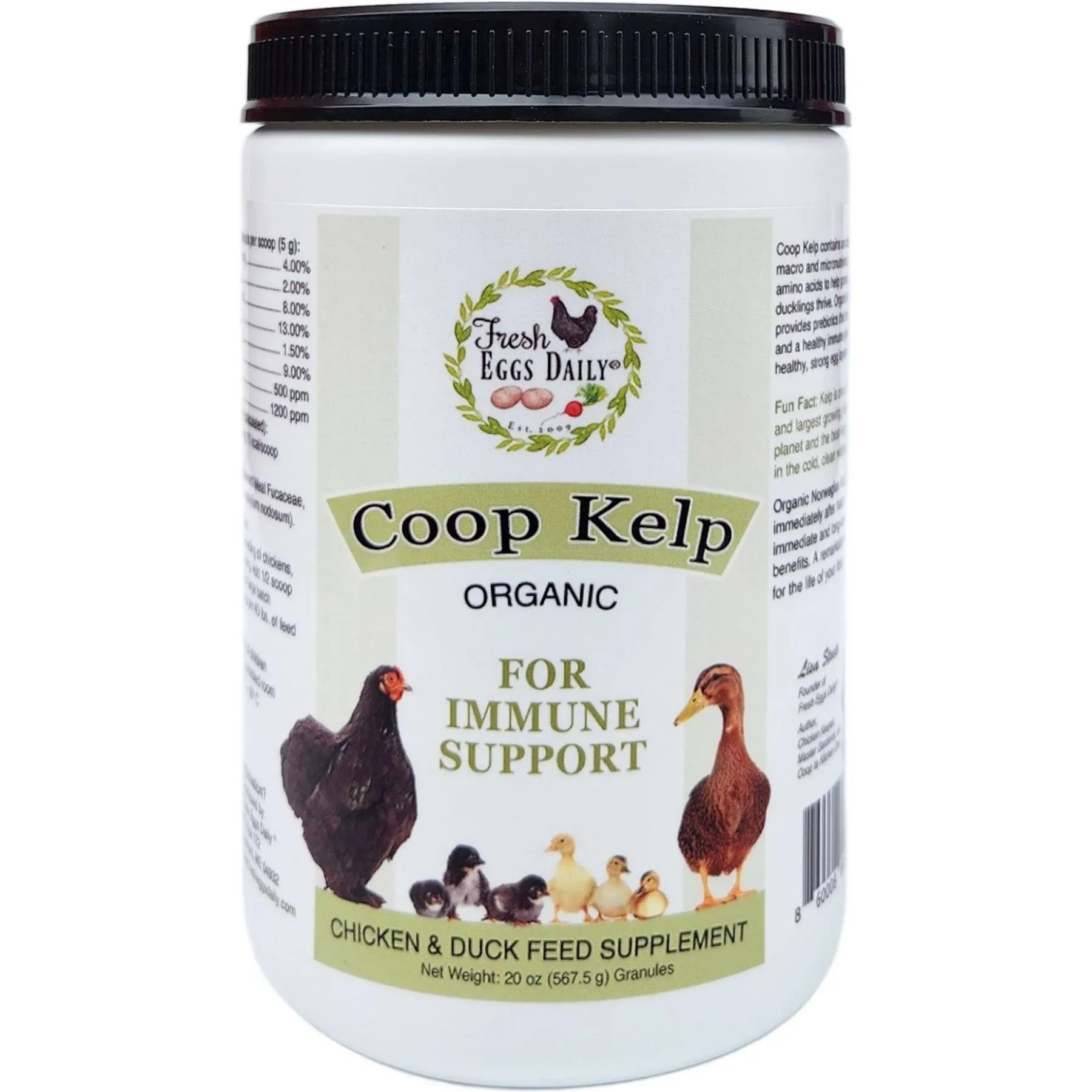 Fresh Eggs Daily Coop Kelp Organic Chicken and Duck Feed Supplement 1lb