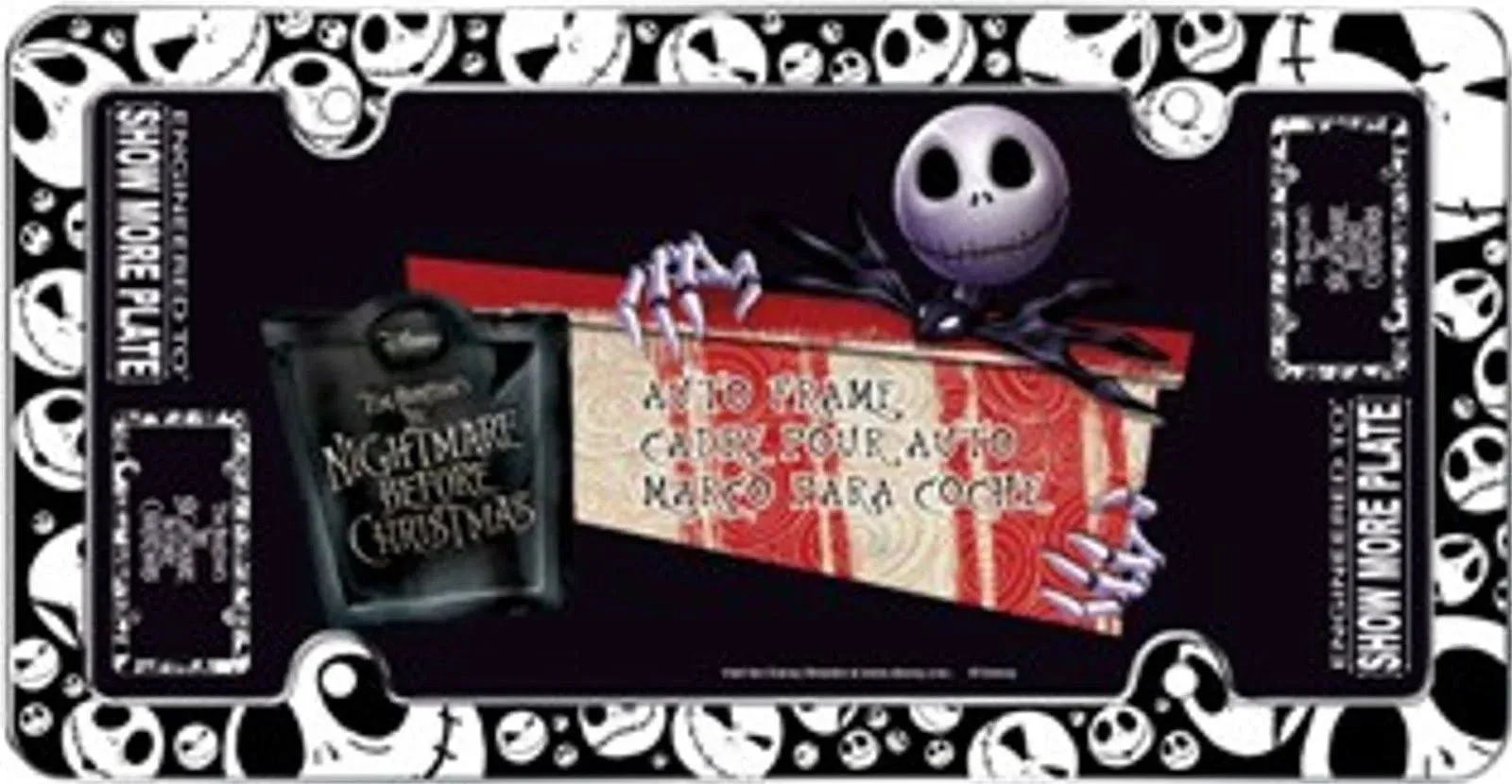 Jack Skellington Nightmare Before Christmas License Plate Frame