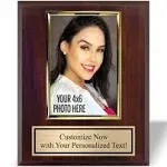 Personalized 8x10 Photo Plaque with 4x6 Vertical Picture Holder - Add Your Photo - Customize Now