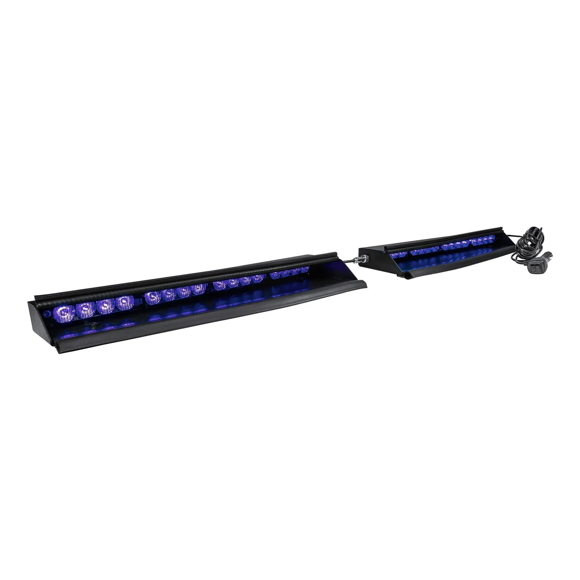 Lamphus SolarBlast 48W Blue LED Warning Strobe Visor Light Bar [48 Flash Modes ...