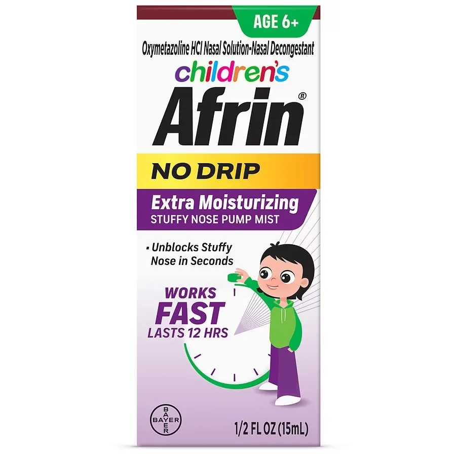 Afrin Children&#039;s Moisturizing Stuffy Nose Pump Mist 15 mL Exp 8/24