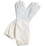 Forest Beekeeping Supply - Goatskin Leather Beekeepers Glove with Long Canvas Sleeve Elastic Cuff(Xxs)