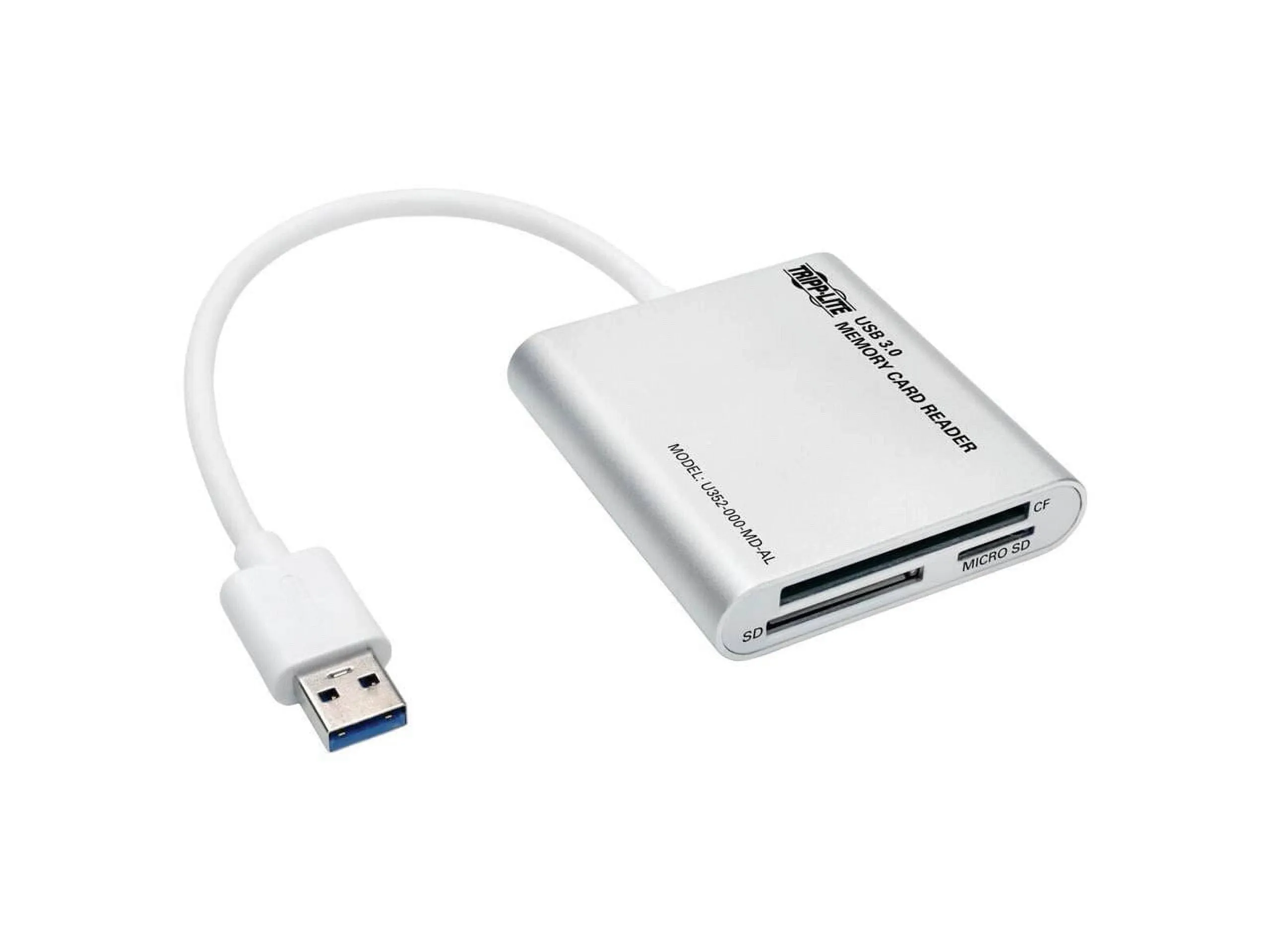 Tripp Lite U352-000-MD-AL USB 3.0 Memory Card Reader-Writer, Aluminum