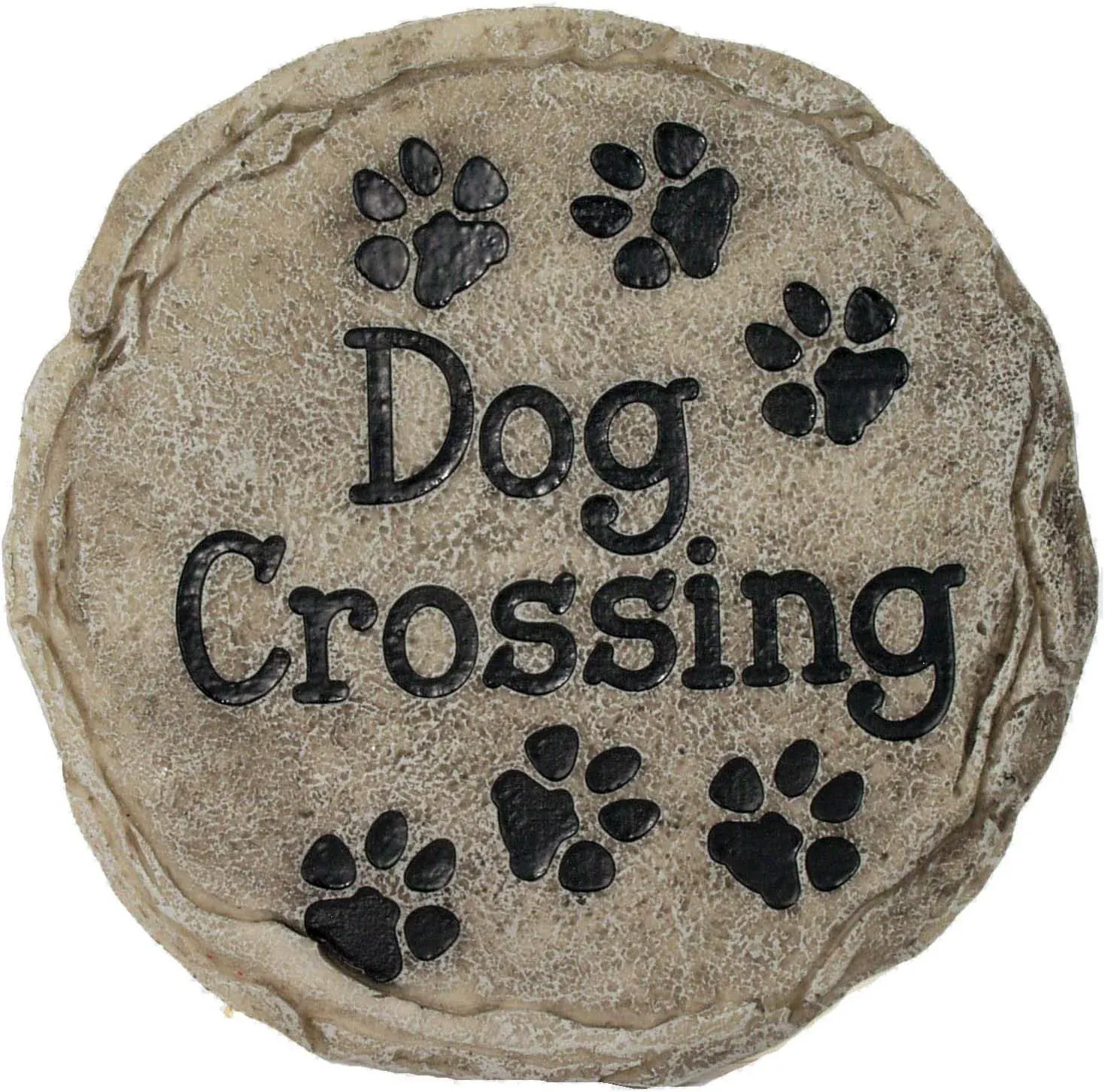 - Garden Décor - Dog Crossing Stepping Stone - Decorative Stone for Garden