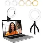 Video Conference Lighting Kit, Ring Light Clip on Laptop Monitor