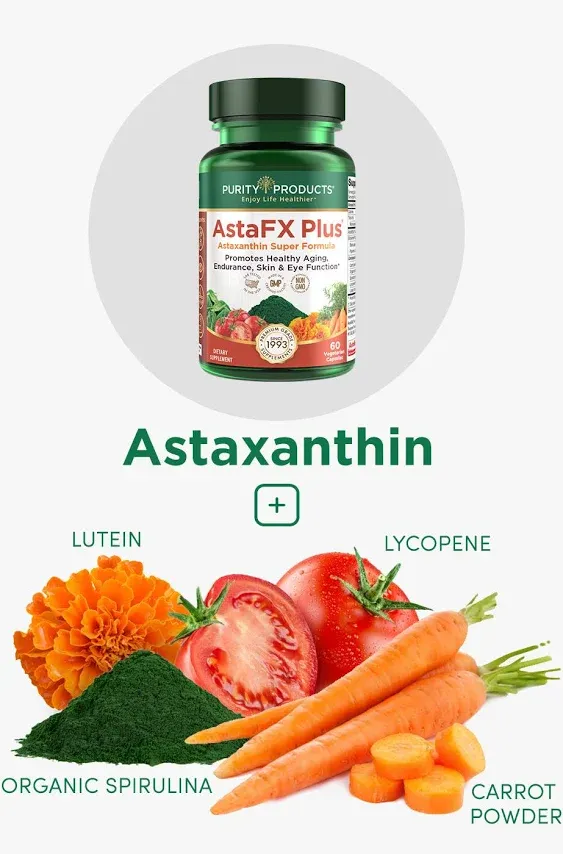 Purity Products - AstaFX Plus - Astaxanthin Super Formula - 30 Day Supply