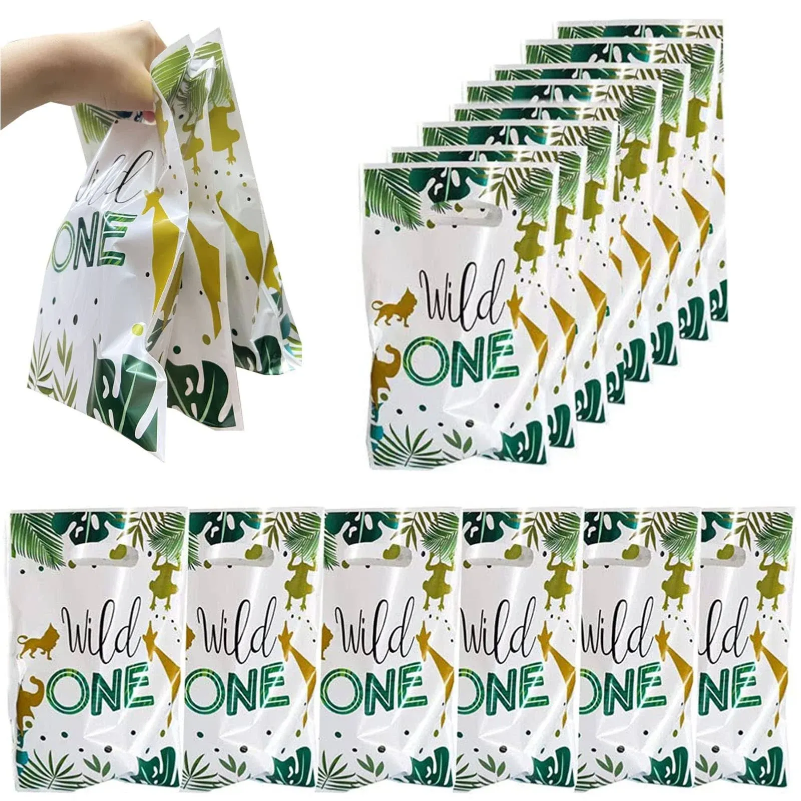 LEBERY Jungle Safari Party Bags 30pcs, Wild One Gift Bag, Jungle Safari Party ...