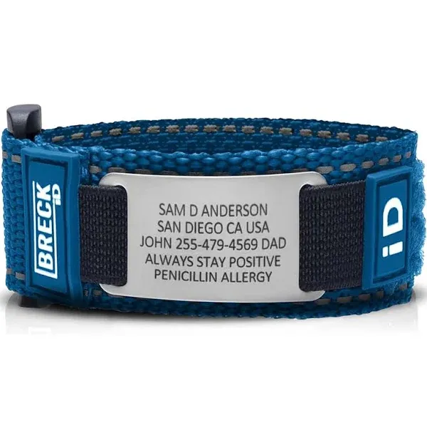 Custom Engraved Medical ID Bracelet - Endurance Nylon with Identification, Emergency & Medical Information. Ideal Gifts for Male & Female Athletes & Travelers