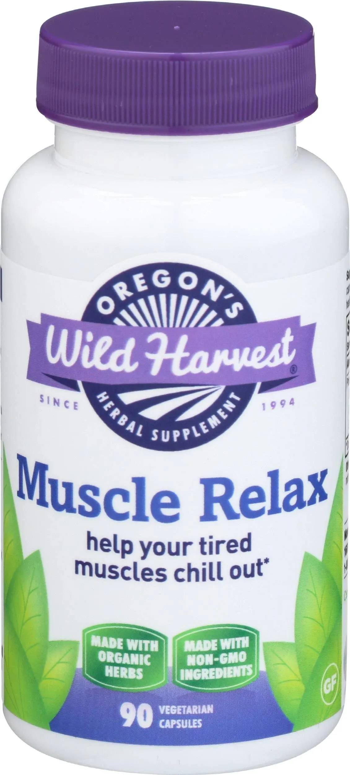 Oregon's Wild Harvest Muscle Relax Organic Supplement, 90 Capsules