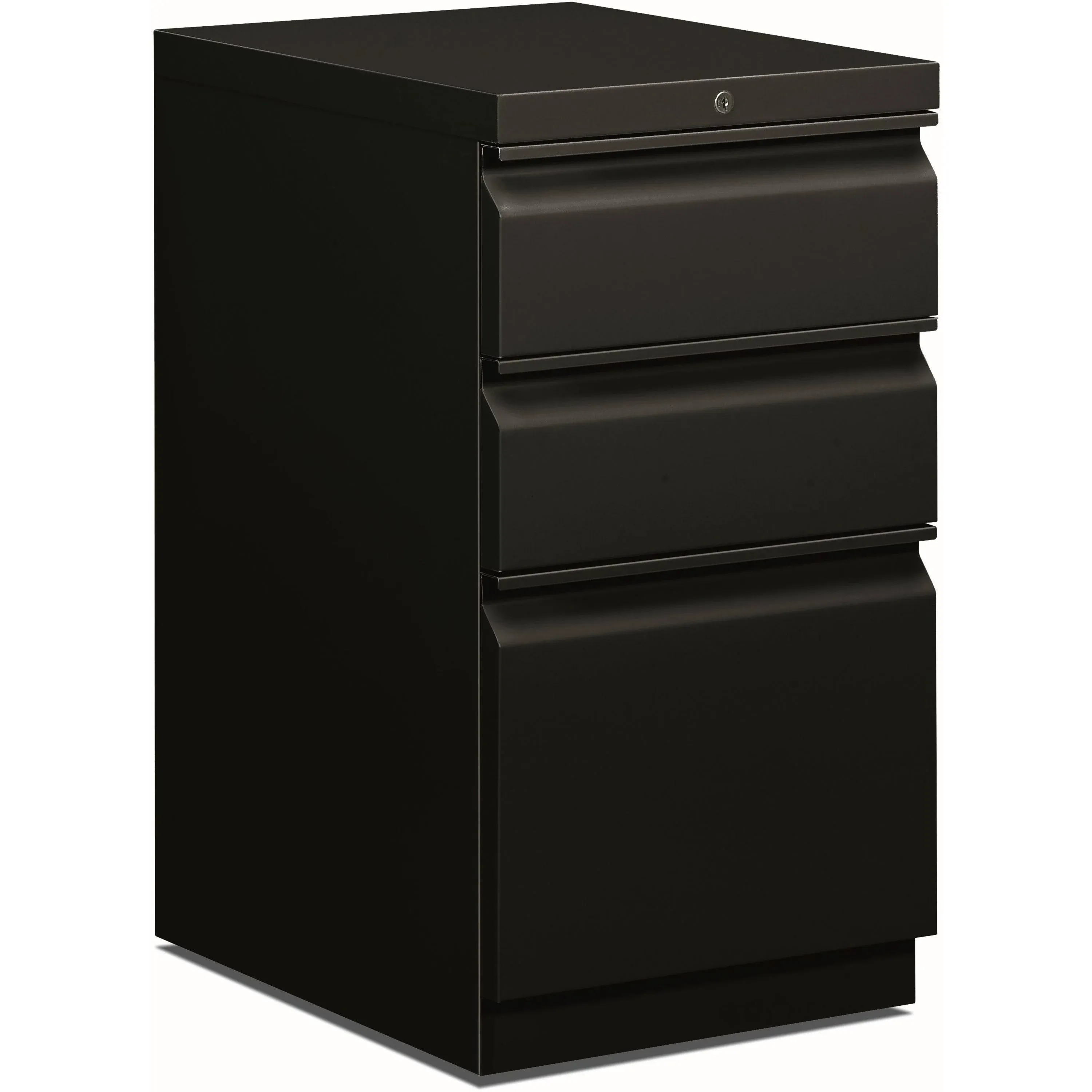 HON 33720RP Efficiencies Mobile Pedestal File with One File/Two Box Drawers, 19-7/8d, Black