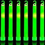 32 Ultra Bright 6 Inch Large Green Glow Sticks - Chem Lights Sticks with 12 Hour Duration - Camping Glow Sticks, Emergency Glow Sticks For Storms Blackouts - Glowsticks for Parties and Kids Activities